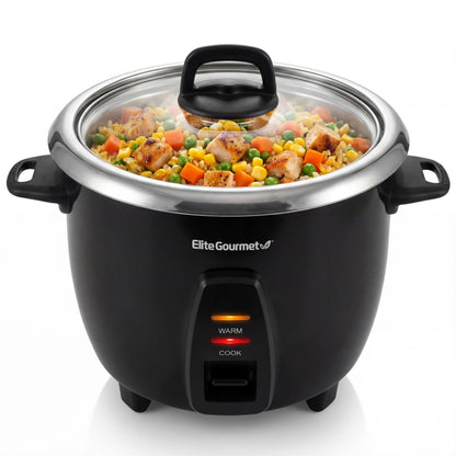 Elite Gourmet Olla Arrocera Eléctrica (Negro / Modelo ERC2010B#)