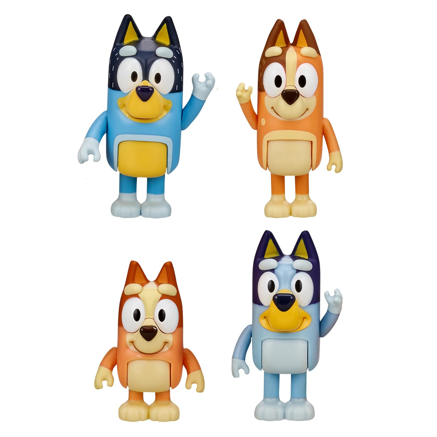 Bluey Paquete de 4 Figuras Familiares (Para Niños de 3+ Años)