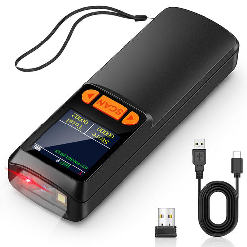 KUIIYER Mini Escáner de Códigos de Barras Bluetooth 2D/QR/1D (Portátil)