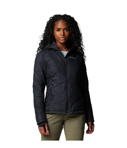 Columbia Chaqueta Acolchada con Capucha para Mujer (Negro / Talla M)