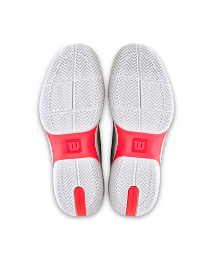 WILSON Rush Lite 5 Men's Tennis Shoe - White/Bay/Fiery Coral