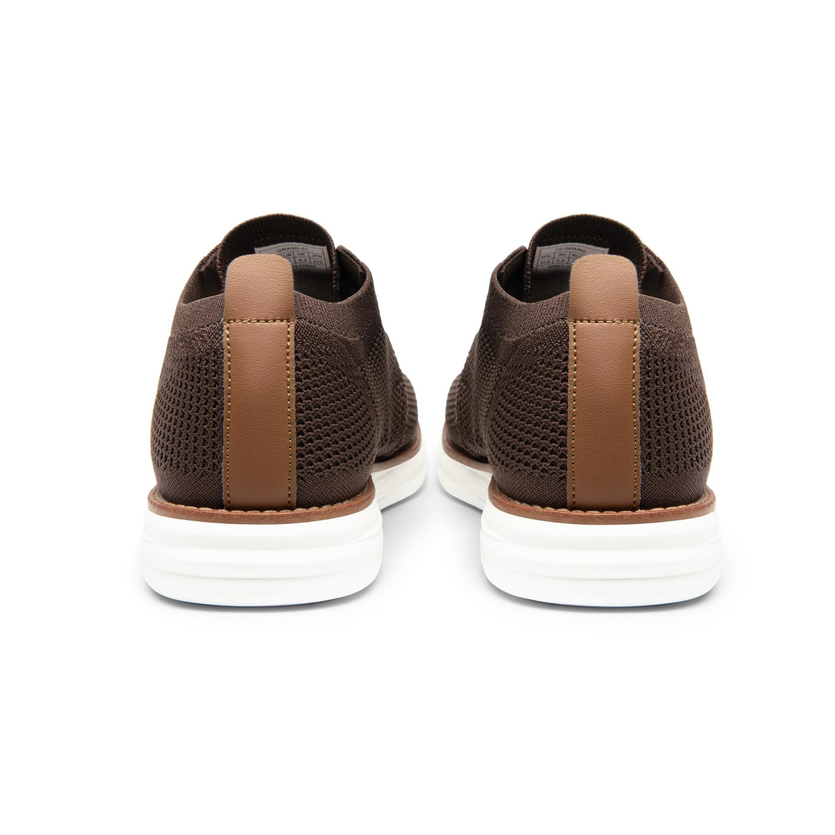 Bruno Marc Men's KnitFlex Breeze Mesh Sneakers Oxfords Lace-Up Lightweight Casual Walking Shoes, Brown, GRAND