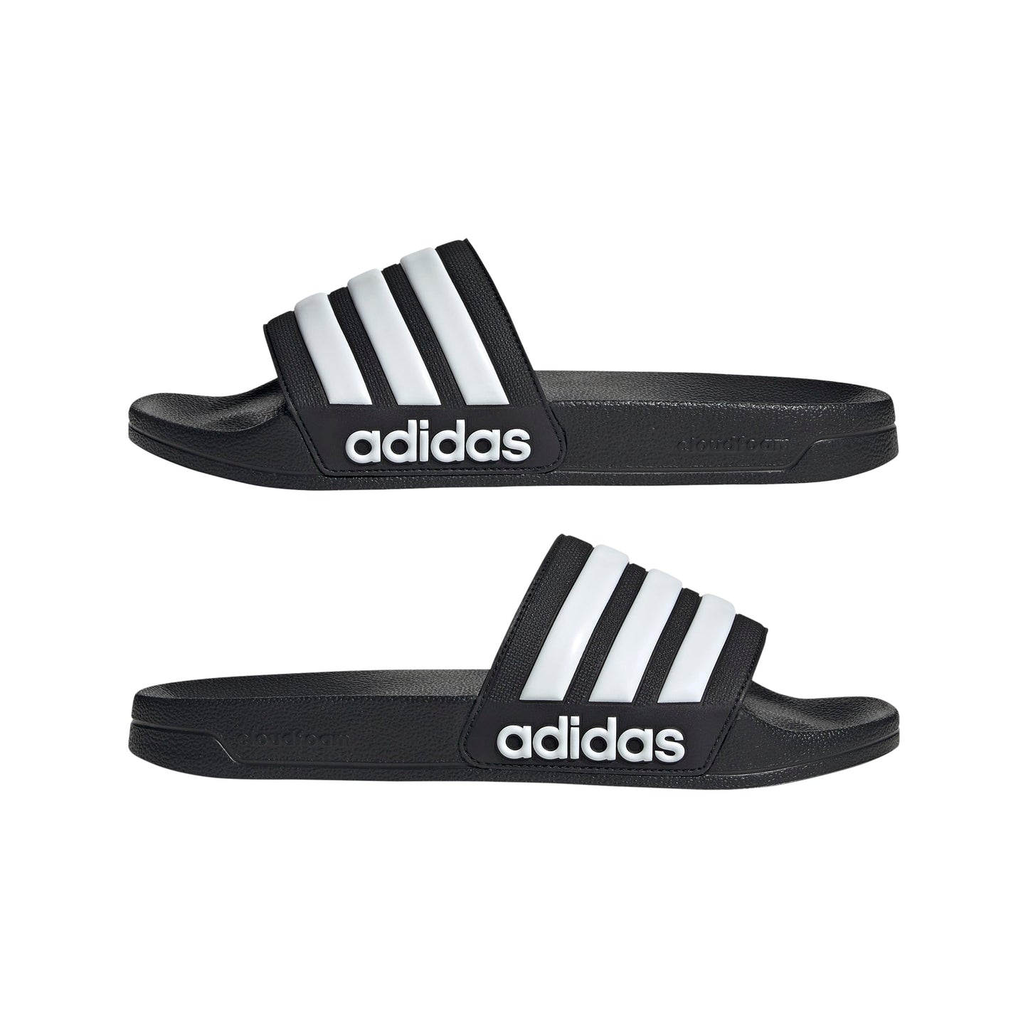 adidas Sandalias Adilette Shower para Adulto (Talla 8 / Negro y Blanco)