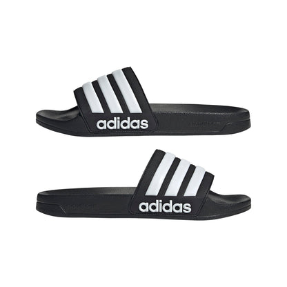 adidas Sandalias Adilette Shower para Adulto (Talla 8 / Negro y Blanco)