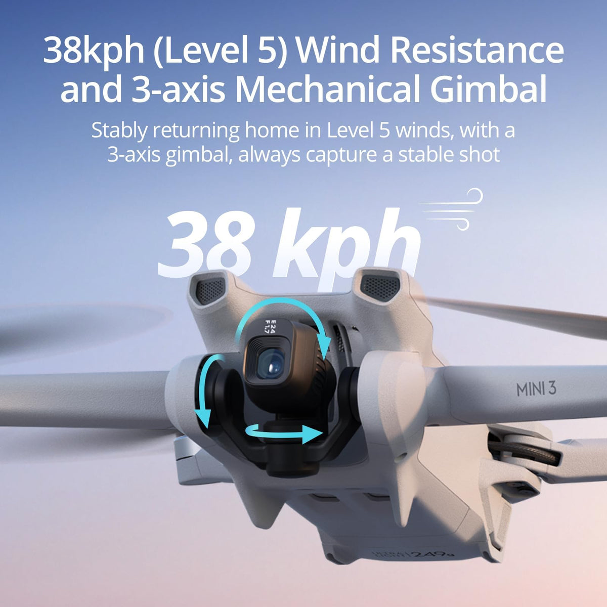 DJI Mini 3, 3-Axis Mechanical Gimbal Mini Camera Drone