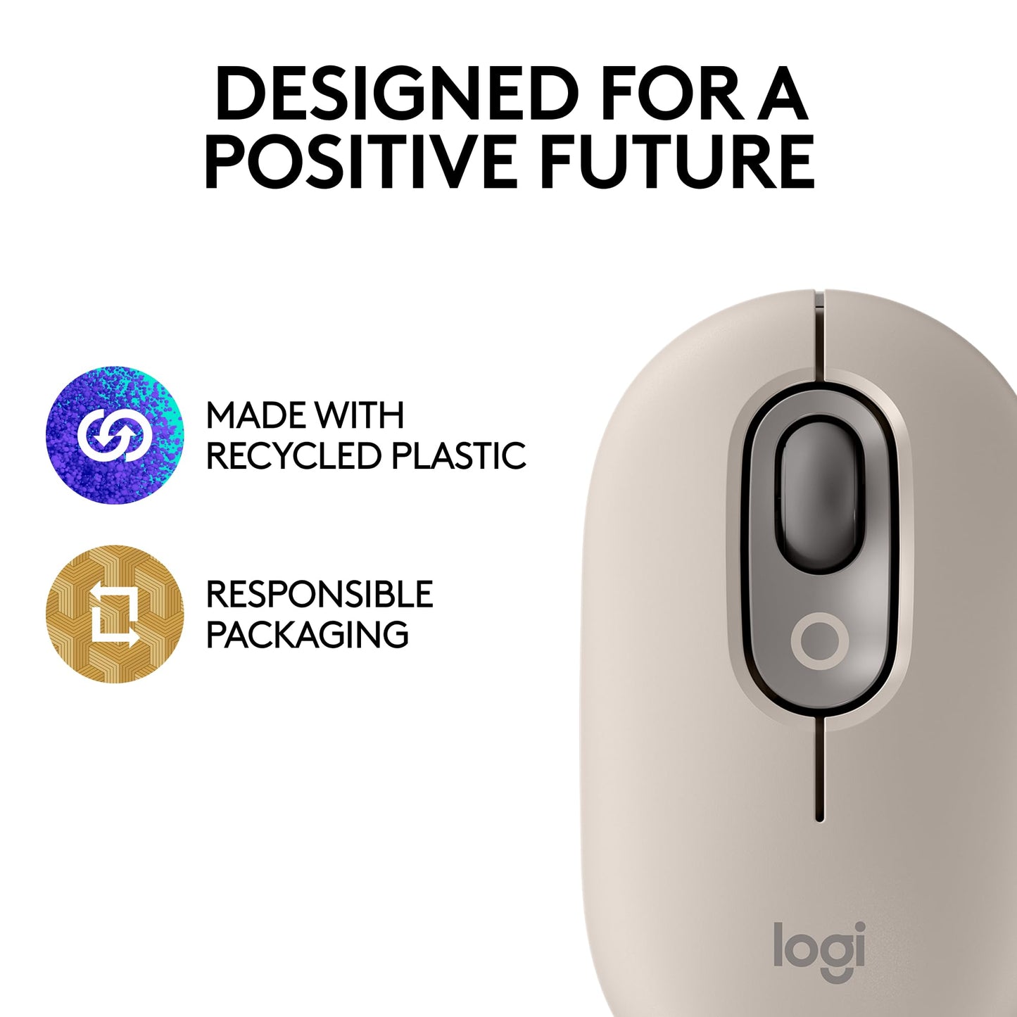 Logitech Mouse POP Inalámbrico (Mist)
