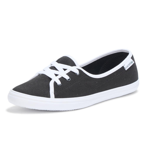 Lacoste Women's Median Base Sneaker, Black/White