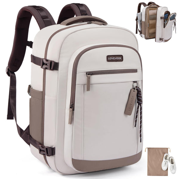 LOVEVOOK Mochila de Viaje para Mujer (40L / 15.6