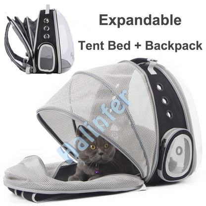 Mochila Transportadora Expandible para Gatos (Hasta 12 lbs)