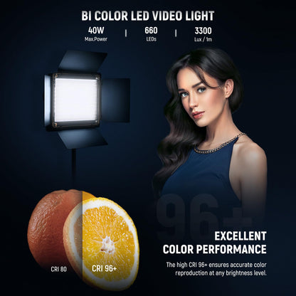 NEEWER Luz LED de Estudio Bicolor NL660 (3200K-5600K)