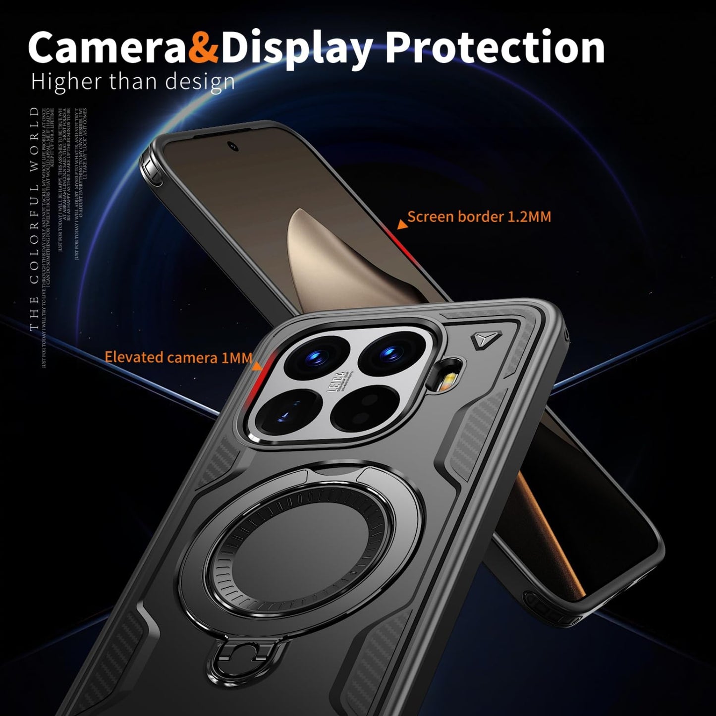 MRRSIWEI Funda Magnética para Xiaomi 15T Pro (Negro)