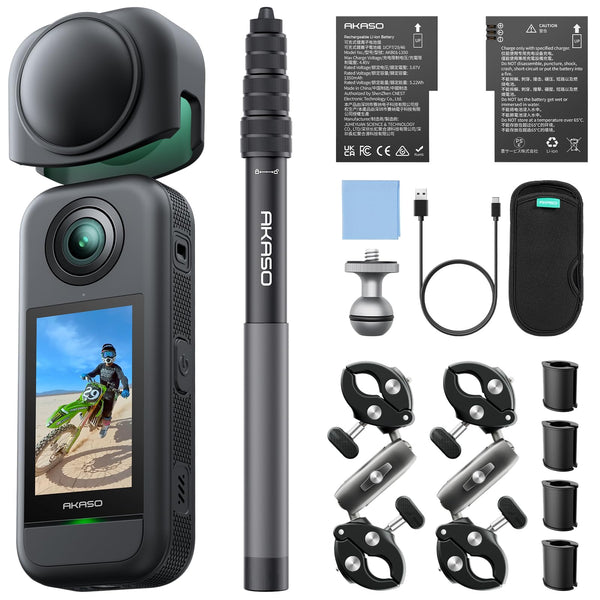AKASO 360 Weatherproof 360° Action Camera - 5.7K 360 Video with 1/2