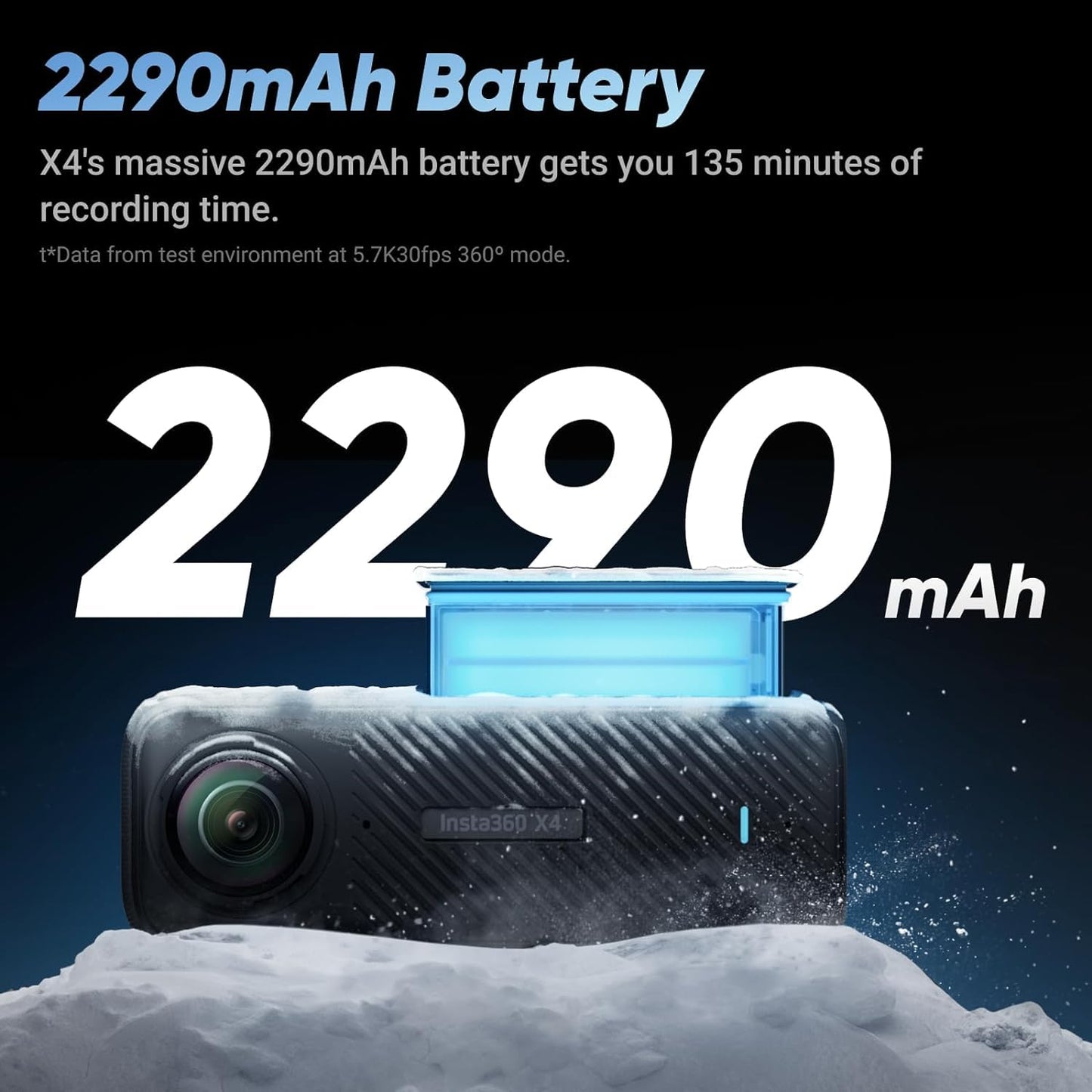 Insta360 X4 - Waterproof 360 8K Action Camera with 48MP Sensors, 5.7K 360 Video, 72MP 360 Photo, AI Editing, for Sports, Travel, Outdoors + 64GB Card + Cleaning Kit