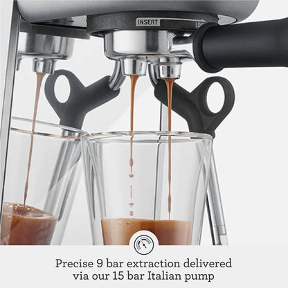Breville Máquina de Espresso Bambino BES450BSS (Acero Inoxidable Cepillado)