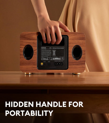 Edifier D32 Altavoz Inalámbrico de Mesa (Marrón / 60W RMS)