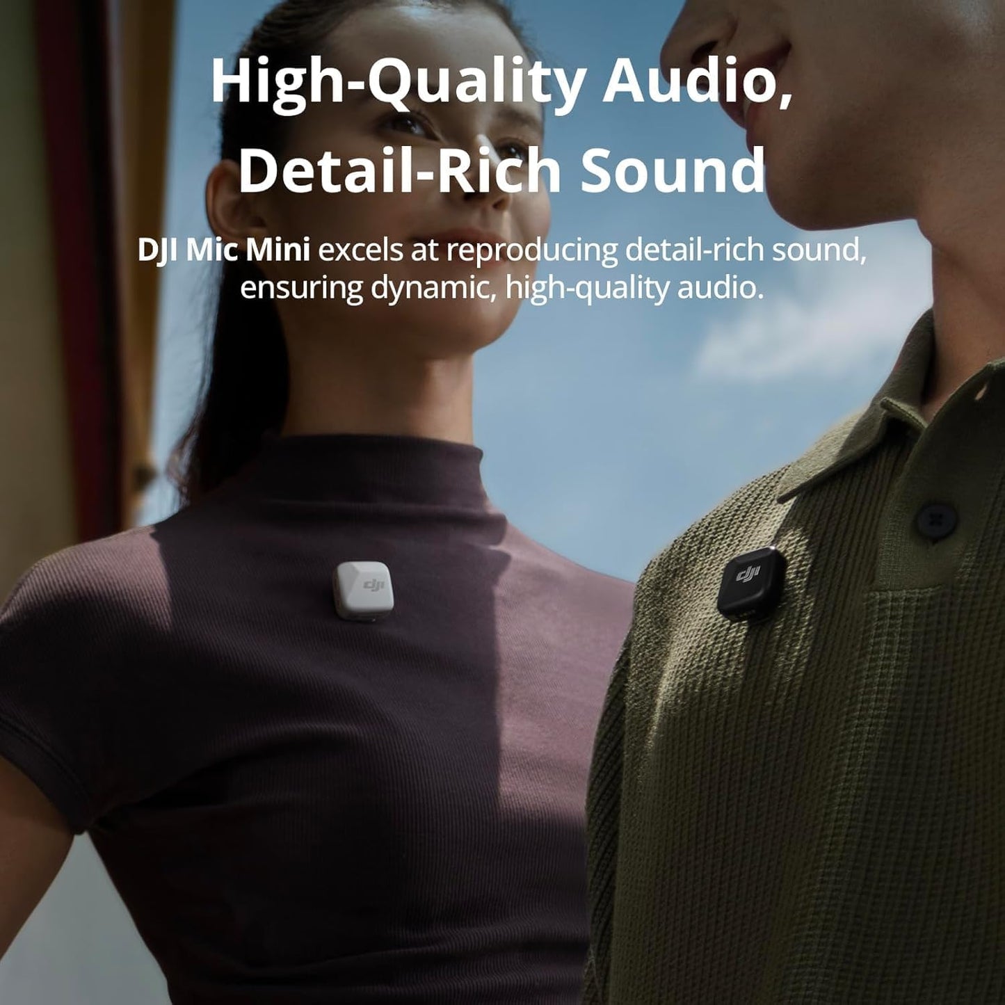 DJI Mic Mini (2 TX + 1 Mobile RX), Wireless Lavalier Microphone for iPhone 17/16/15 & Android/PC/Tablet, Plug-and-Play, 300m Transmission, Ultralight, Active Noise Cancelling, YouTube, Vlog, Streaming