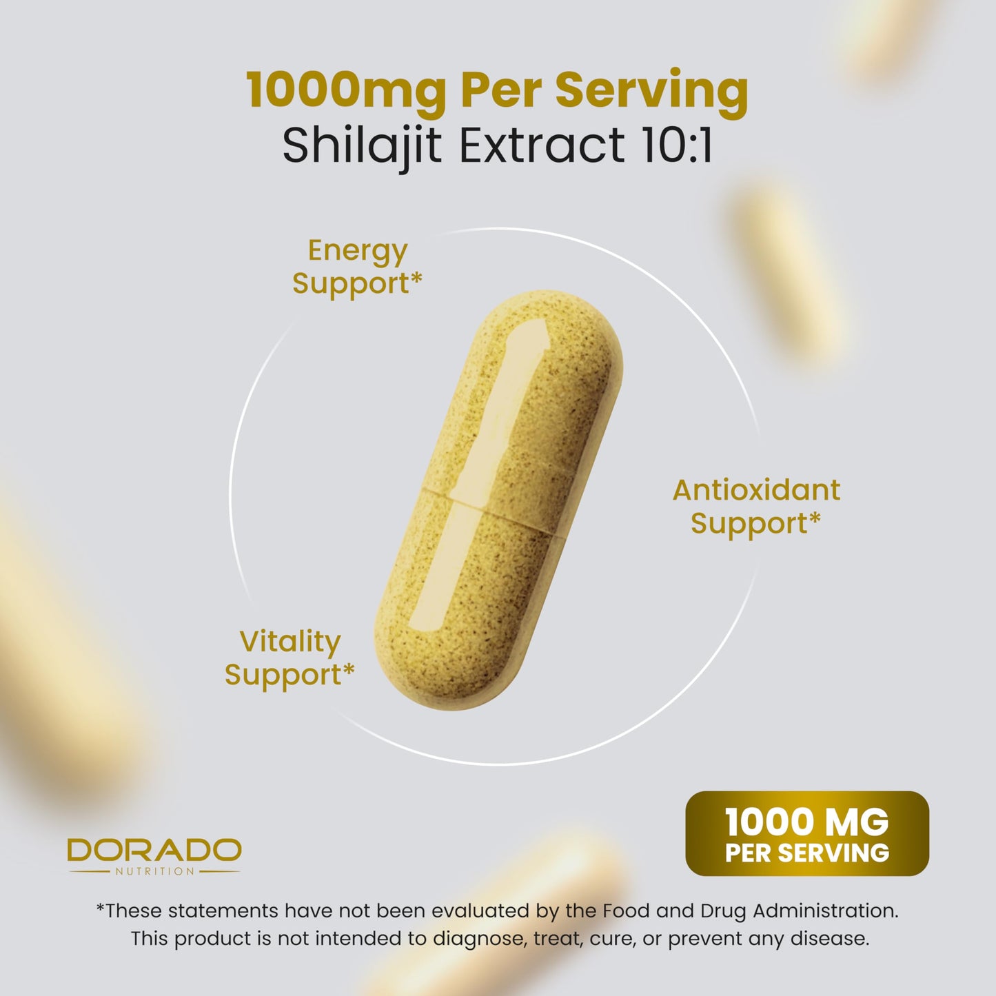 Himalayan Shilajit Cápsulas de Suplemento (Suministro para 75 Días)