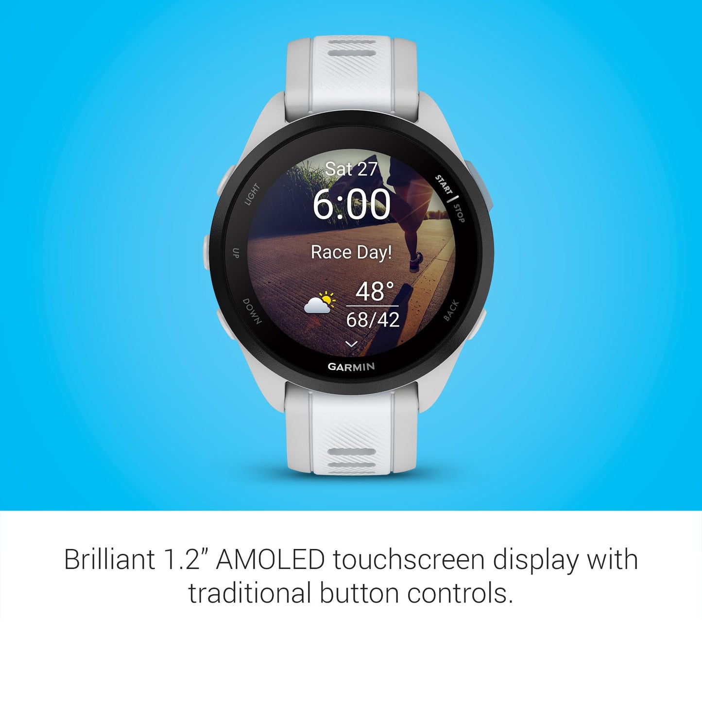 Garmin Reloj Inteligente para Correr Forerunner 165 (Whitestone)
