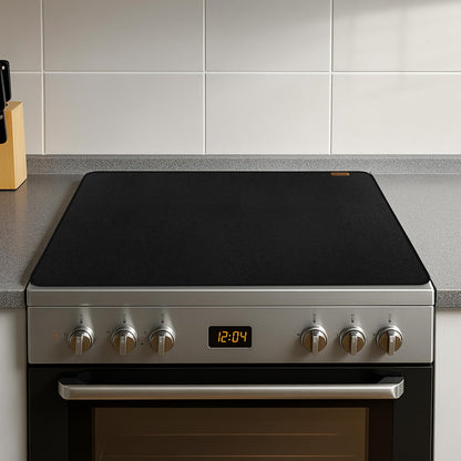 PONGARD Fireproof Stove Top Covers for Electric Stove, Waterproof & Heat Resistant Mat for Glass Top, Stovetop Protector, Anti-Scratch, 30x21 Black