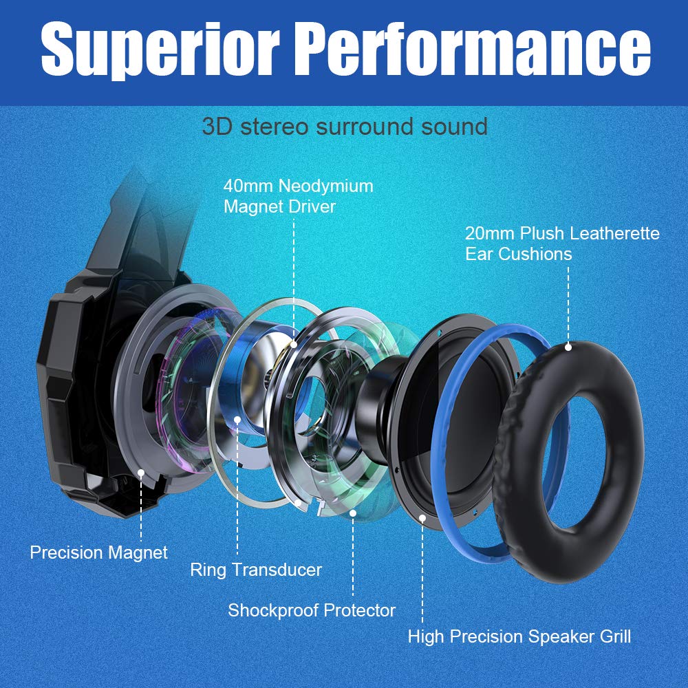 BENGOO Auriculares Estéreo para Juegos G9000