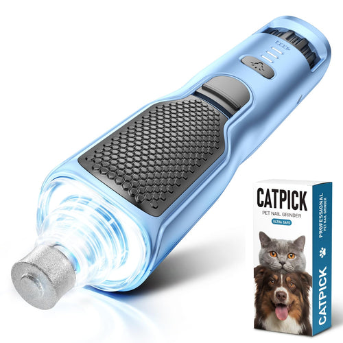 Pulidor de Uñas de 7 Velocidades para Perros y Gatos (Azul)