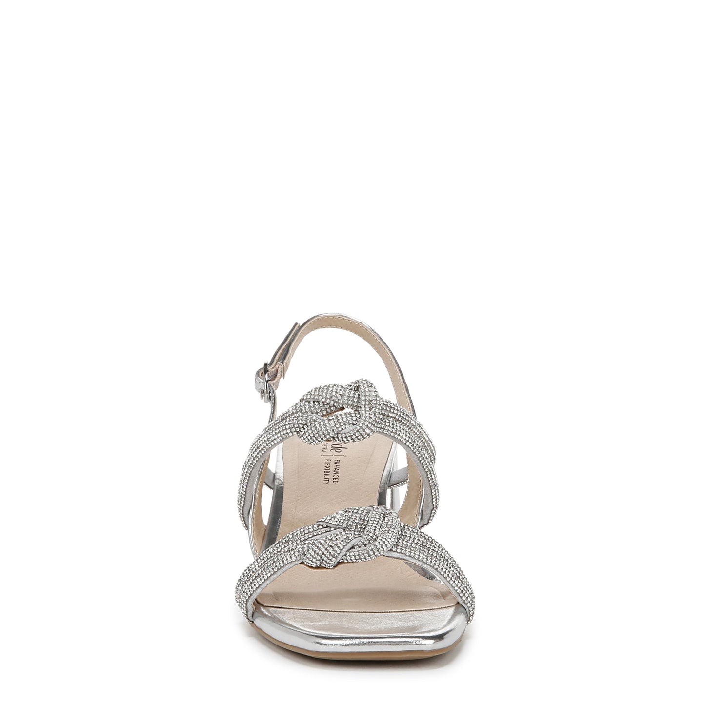 LifeStride Womens Celeste Heeled Sandal Silver Metallic