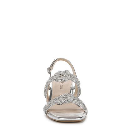 LifeStride Womens Celeste Heeled Sandal Silver Metallic