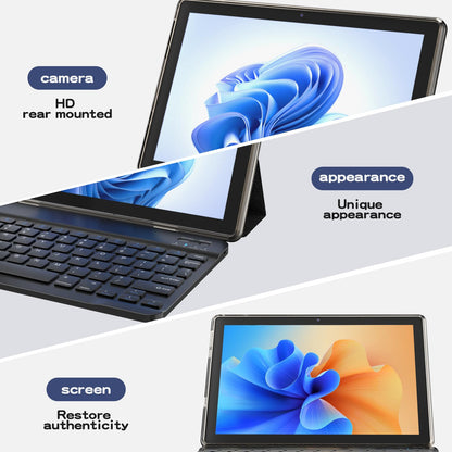 IWEGGO Android 15 Tablet, 10 Inch 18GB RAM+128GB ROM/ 2TB Expandable Tablet, 2.0GHz Quad-core Processor, 1280*800 HD Touch Screen, 5G WiFi6 BT 5.0, 2 in 1 Tablets with Keyboard Case Mouse Stylus Black