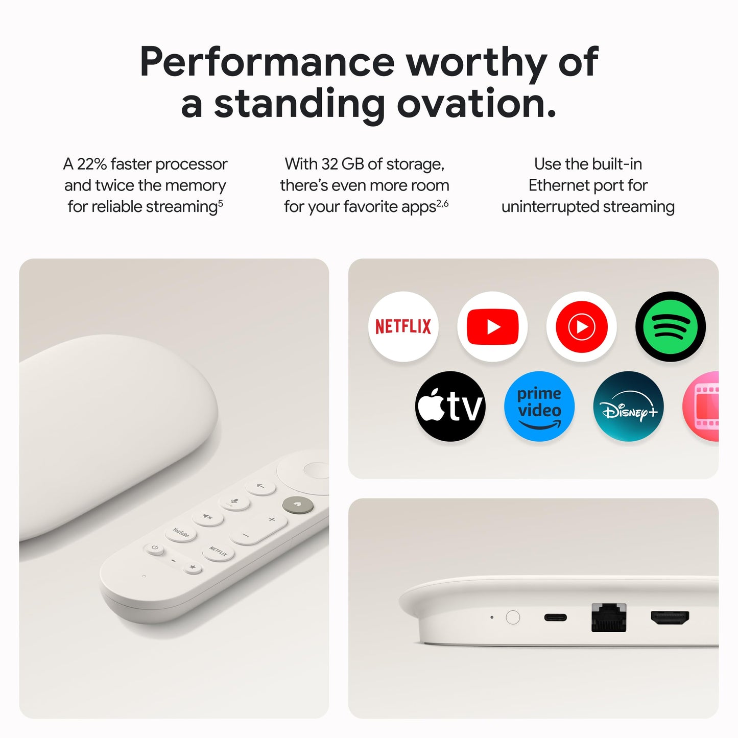 Google TV Streamer 4K (32 GB / Porcelana)