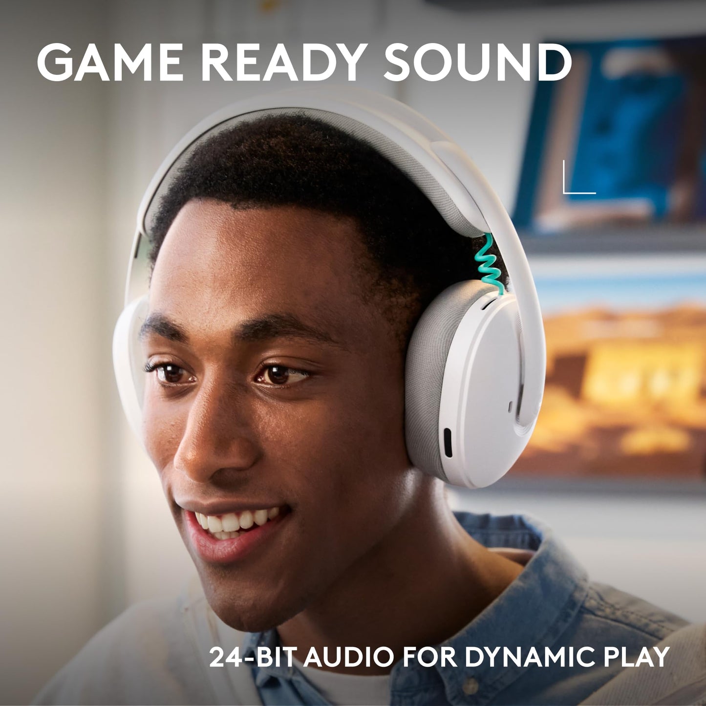 Logitech G325 Lightspeed Wireless Bluetooth Gaming Headset, All-Day Comfort, Built-in Mic with Noise Reduction, 24-Bit Audio, 24+ Hr Battery Life, for PC, PlayStation, Switch, Mobile – White