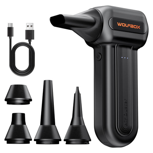 WOLFBOX MF60&MF70 Plumero Eléctrico de Aire Comprimido (Negro)