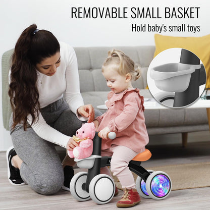 Umatoll Bicicleta de Equilibrio Iluminada para Bebés (12-24 Meses)