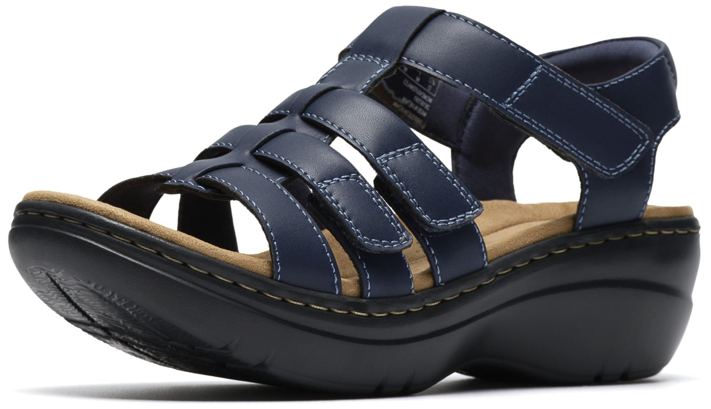 Clarks Womens Merliah 2 Ruby Navy Leather