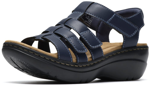 Clarks Womens Merliah 2 Ruby Navy Leather