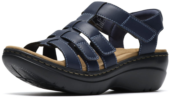 Clarks Womens Merliah 2 Ruby Navy Leather