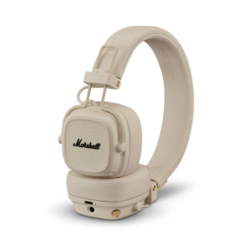 Marshall Audífonos Inalámbricos Bluetooth On-Ear Major V (Crema)