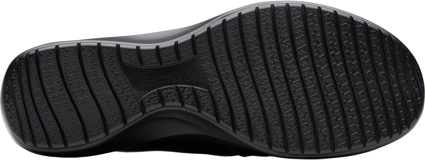 Clarks Women’s Kaetlyn Mila Leather Slip-On Loafers, Black Crinkle Patent Synthetic