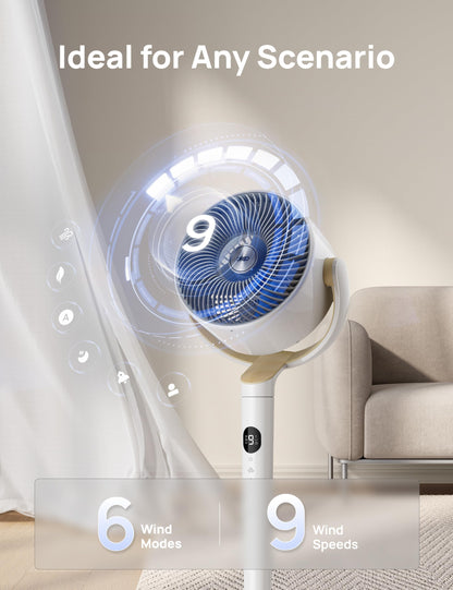 DREO Ventilador Inteligente de Pedestal y Piso (35-40")