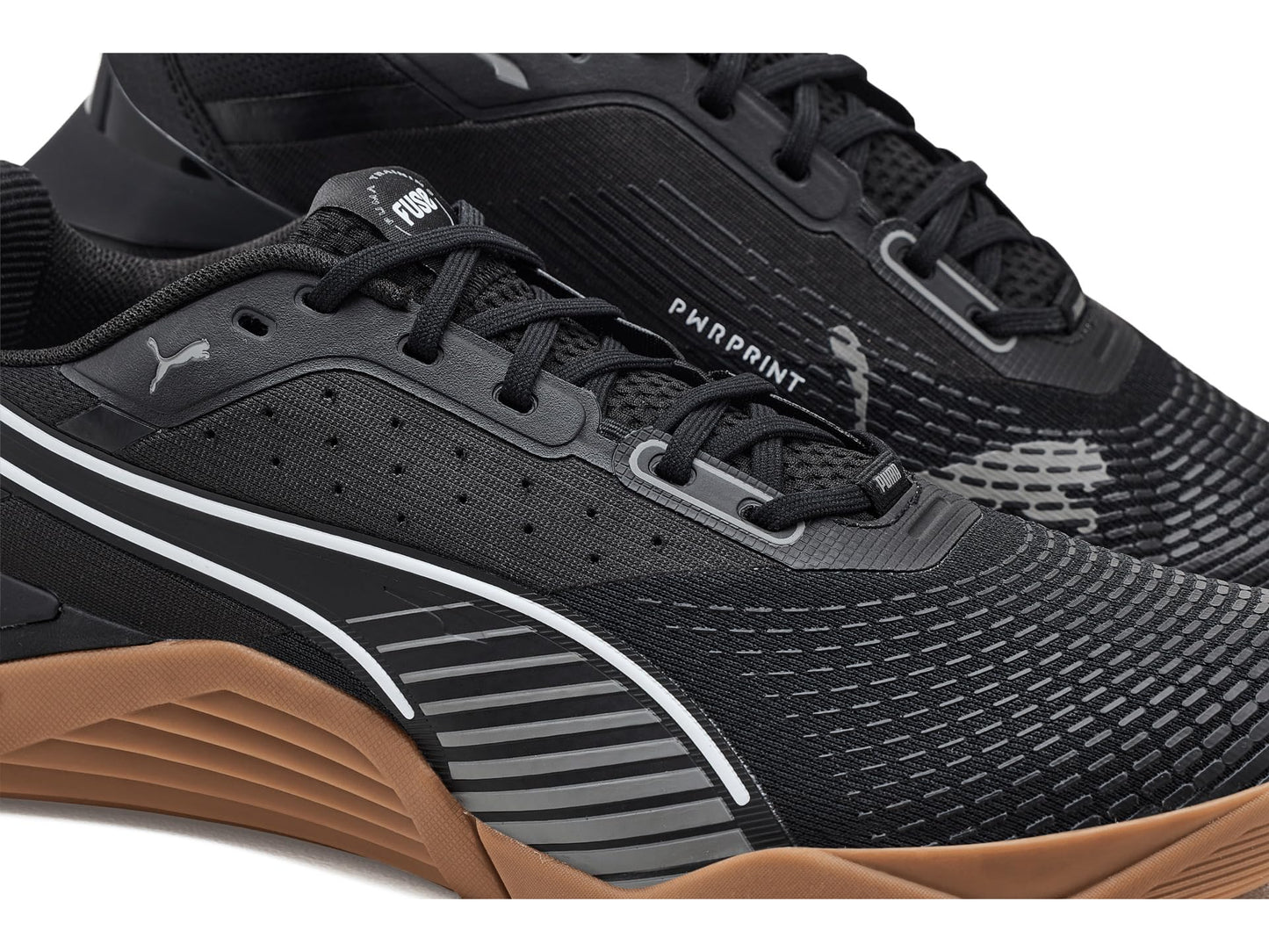 PUMA Mens Fuse 4.0 Cross Training Shoes Black/Cast Iron/Gum White