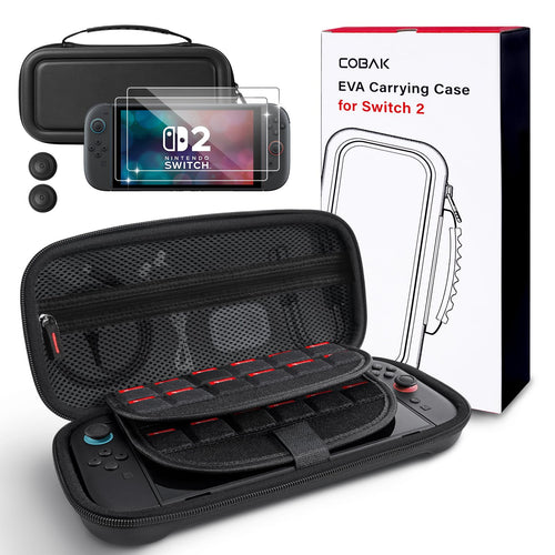 CoBak Estuche de Transporte de Alta Capacidad para Nintendo Switch 2 (Negro)