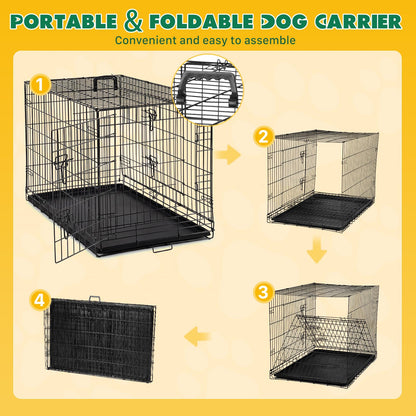 Aidoly Jaula Portátil para Perros de 36 Pulgadas (Mediana)