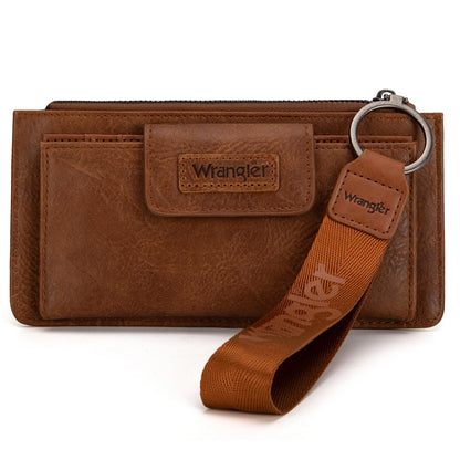 Montana West X Wrangler Billetera Minimalista para Mujer (Marrón)