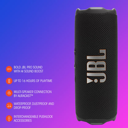 JBL Flip 7 Altavoz Portátil con Bluetooth (Morado / 16 Horas)