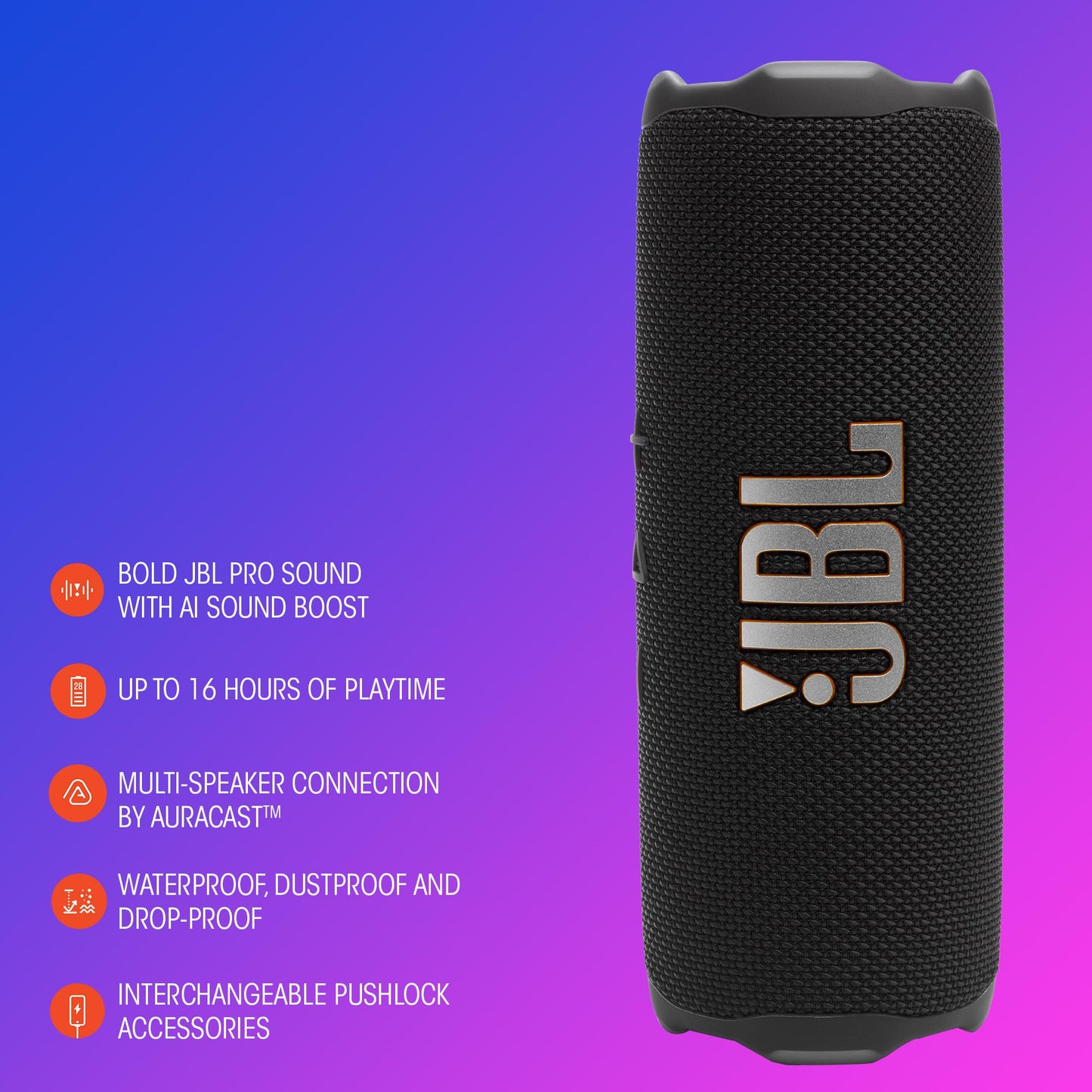 JBL Flip 7 Altavoz Portátil con Bluetooth (Azul / 16 Horas)