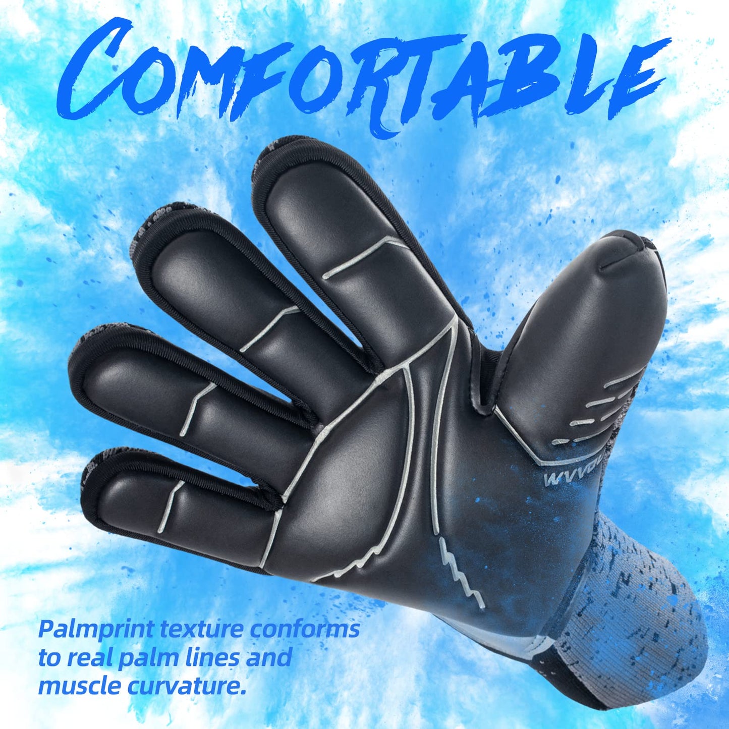 WVVOU Guantes de Portero de Fútbol para Adultos y Jóvenes
