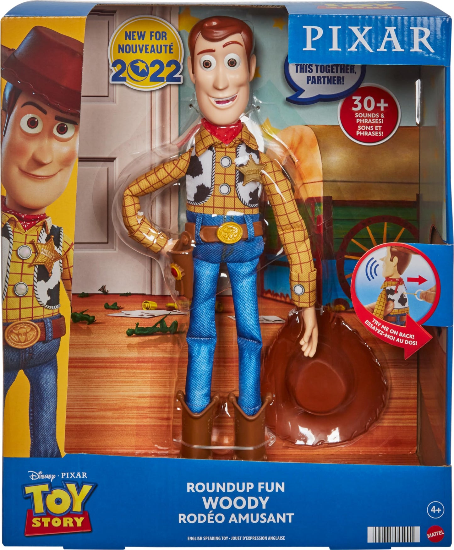 Mattel Figura de Acción Woody Parlante de Toy Story (12 pulgadas)