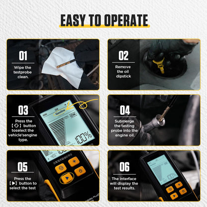 BELEY Kit de Prueba y Cambio de Aceite para Motor (Pantalla 2.8")