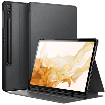 JETech Case for Samsung Galaxy Tab S8 Plus 2022 / S7 FE 2021 / S7 Plus 2020 12.4-Inch with S Pen Holder, Slim Folio Stand Protective Tablet Cover, Multi-Angle Viewing (Black)