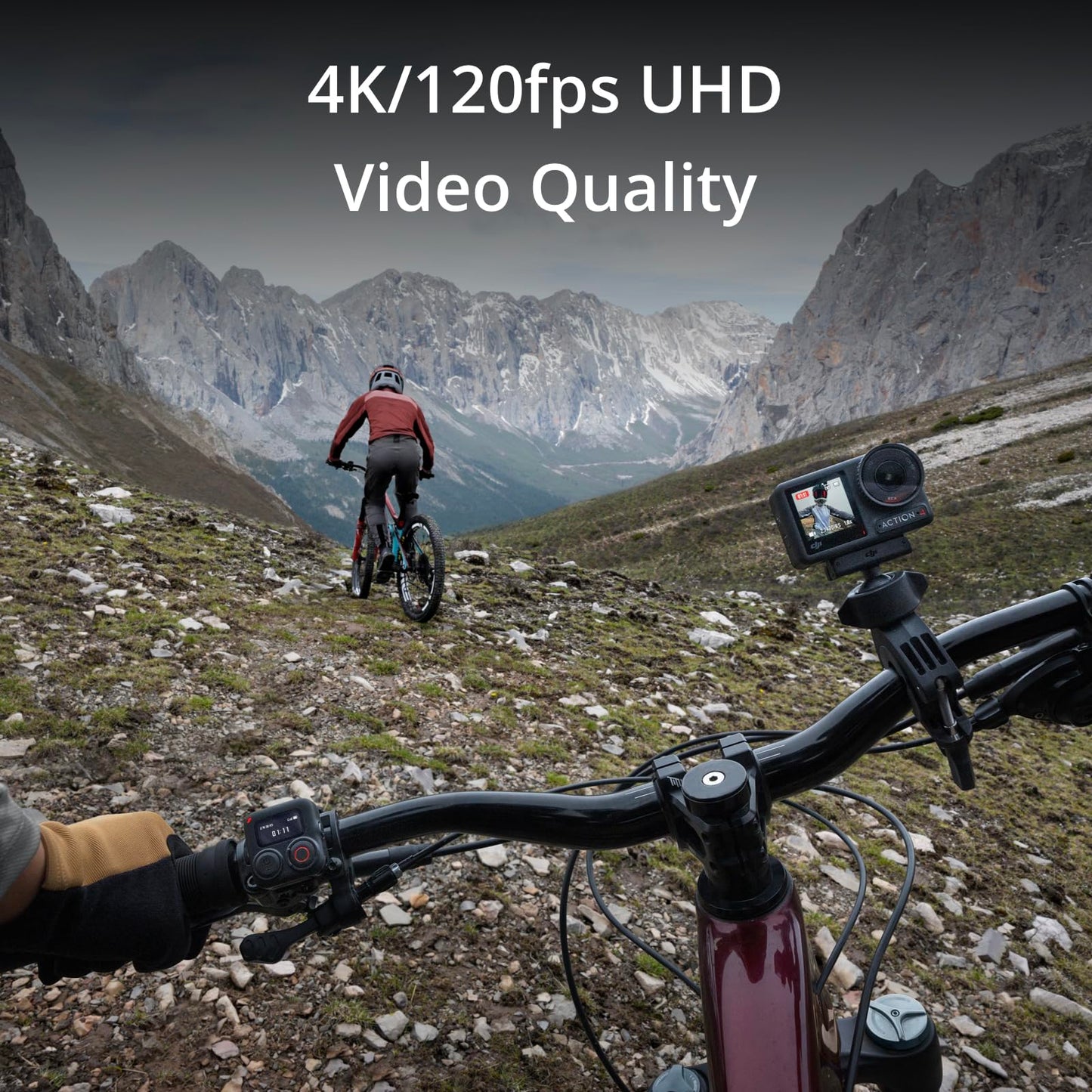 DJI Osmo Action 4 Essential Combo, Waterproof Action Camera with 1/1.3" Sensor, 4K/120fps Video, Stunning Low-Light Imaging, 10-bit & D-Log M Color Performance, Long-Lasting 160 Mins, Vlogging Camera