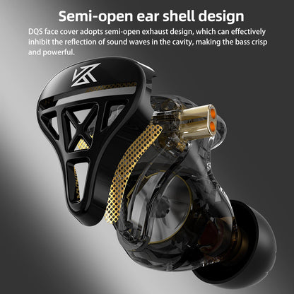 KZ DQS Wired Earbuds (Semi-Open)
